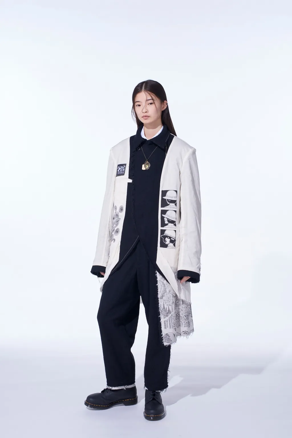 S'yte × Junji Ito -Uzumaki- Kirie Printed Wrap Skirt Pants