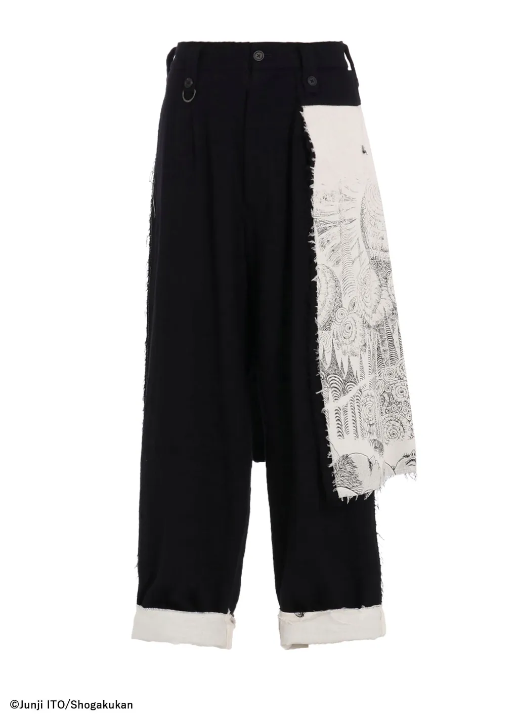 S'yte × Junji Ito -Uzumaki- Kirie Printed Wrap Skirt Pants