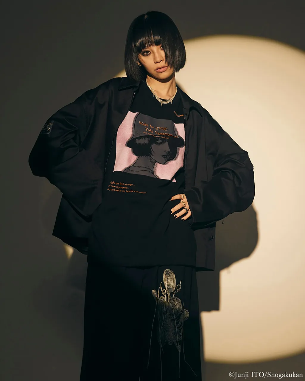 S'yte × Junji Ito -Uzumaki- Azami Embroidery Bomber Jacket