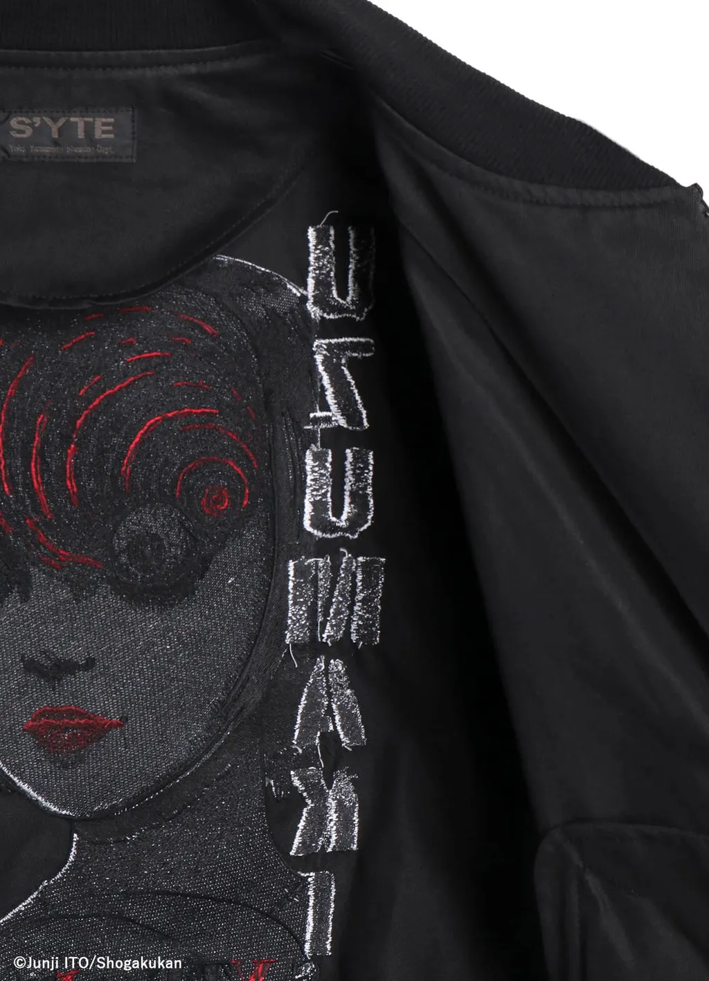 S'yte × Junji Ito -Uzumaki- Azami Embroidery Bomber Jacket
