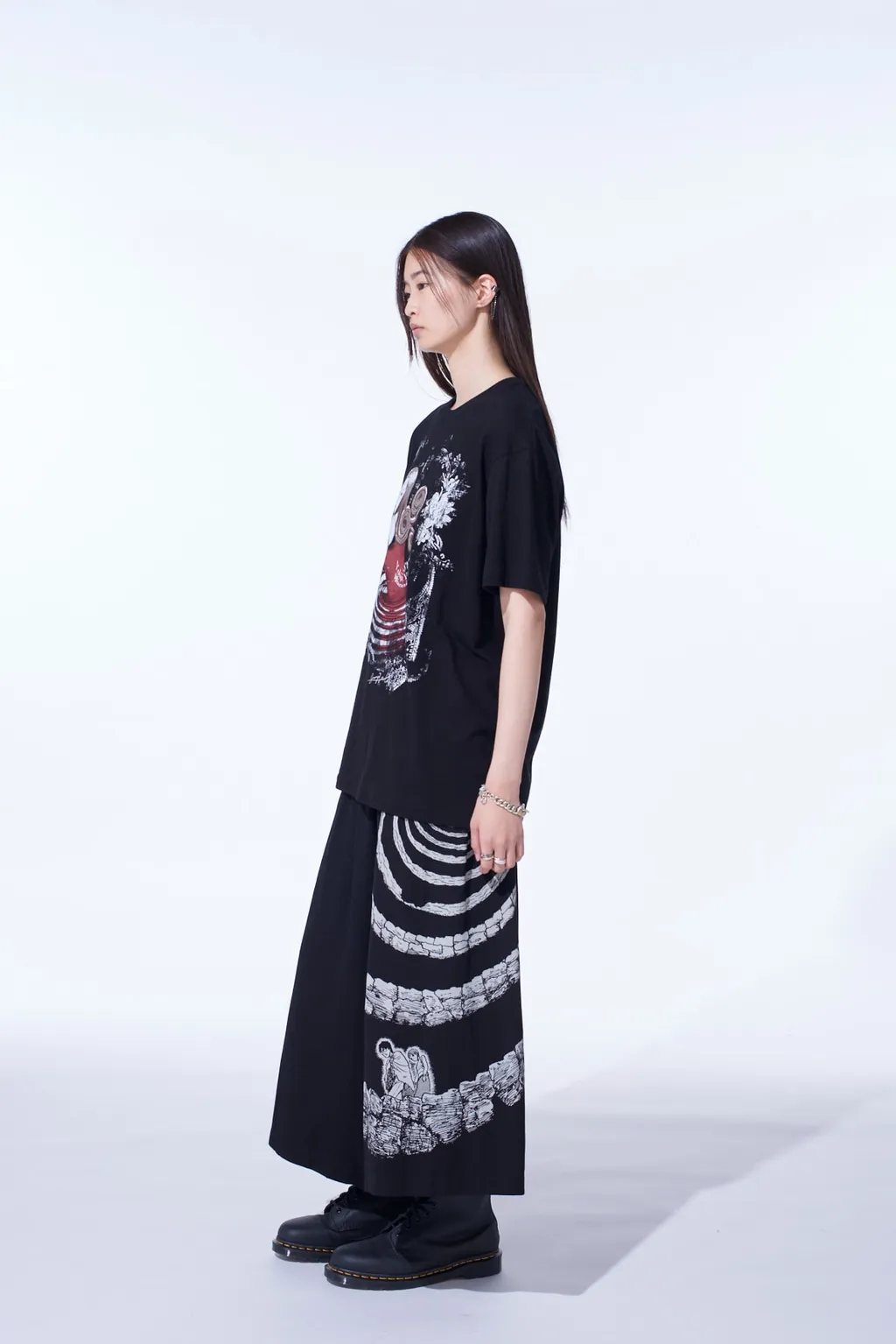 S'yte × Junji Ito -Uzumaki- Kirie’S Spiral Dress Graphic T-Shirt