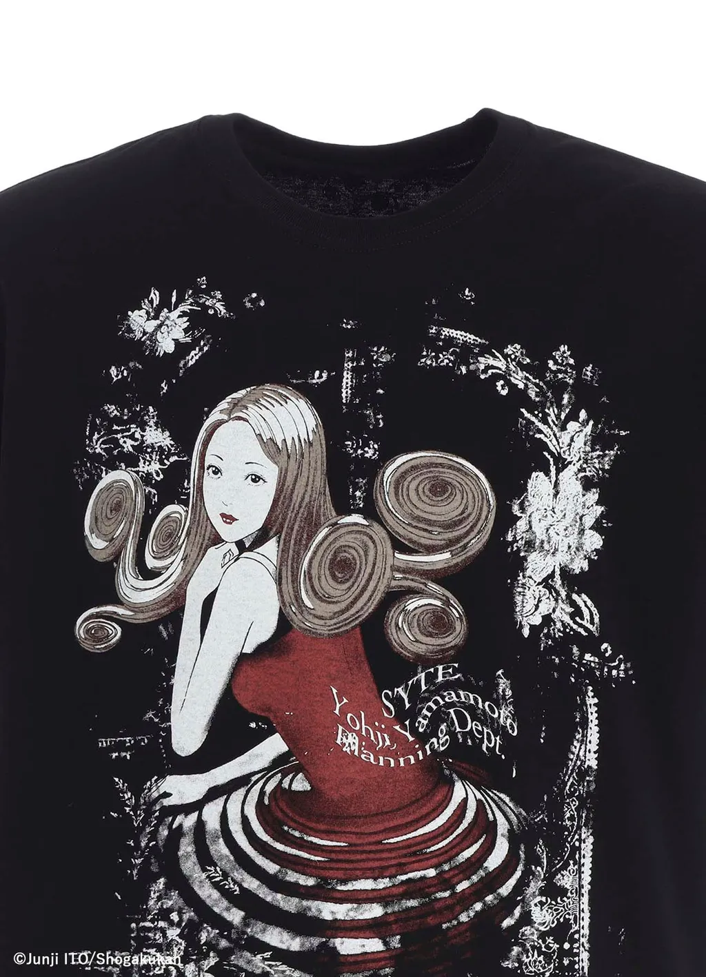 S'yte × Junji Ito -Uzumaki- Kirie’S Spiral Dress Graphic T-Shirt