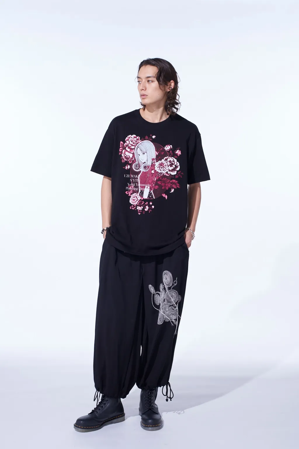 S'yte × Junji Ito -Uzumaki- Flower And Kirie Graphic T-Shirt