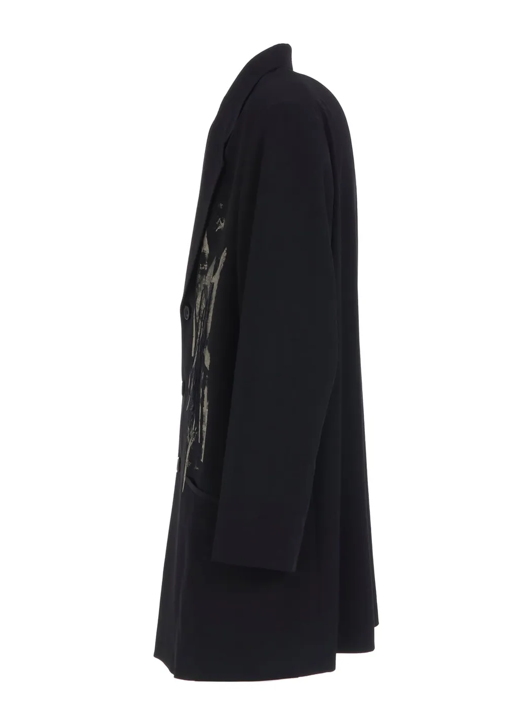 Washer Wool Gabardine Print Embroidery Tailored Jacket