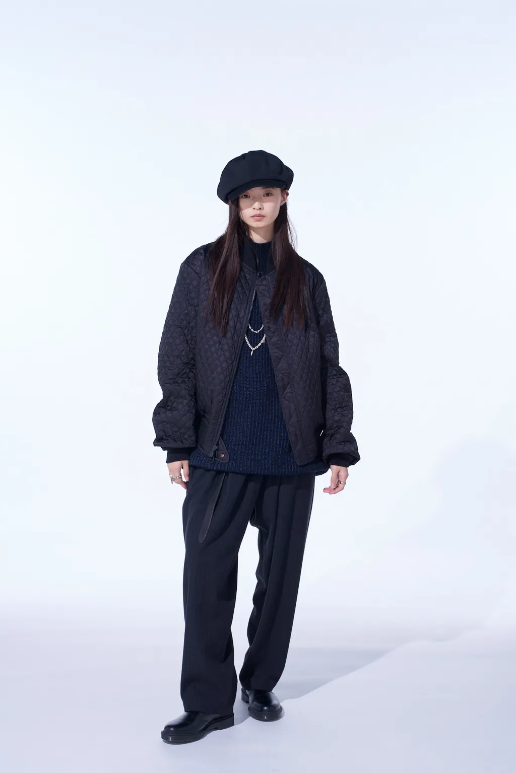 Nylon Twill Reversible Bomber Jacket