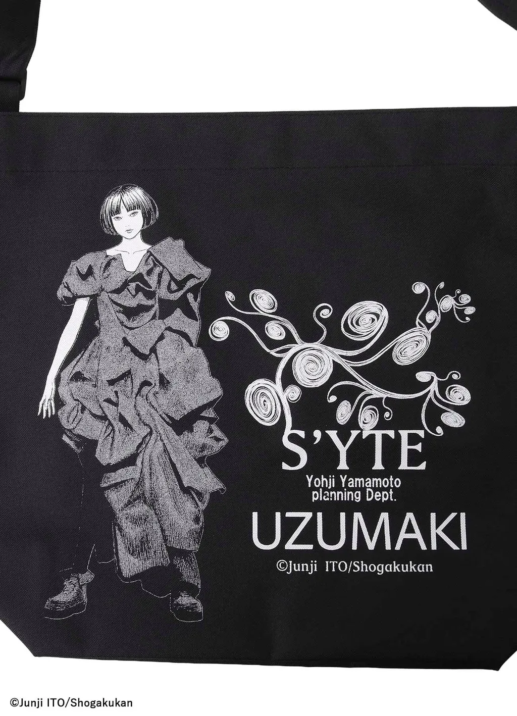 S'yte × Junji Ito -Uzumaki- Kirie&Azami Wearing Yohji Yamamoto Printed Bag