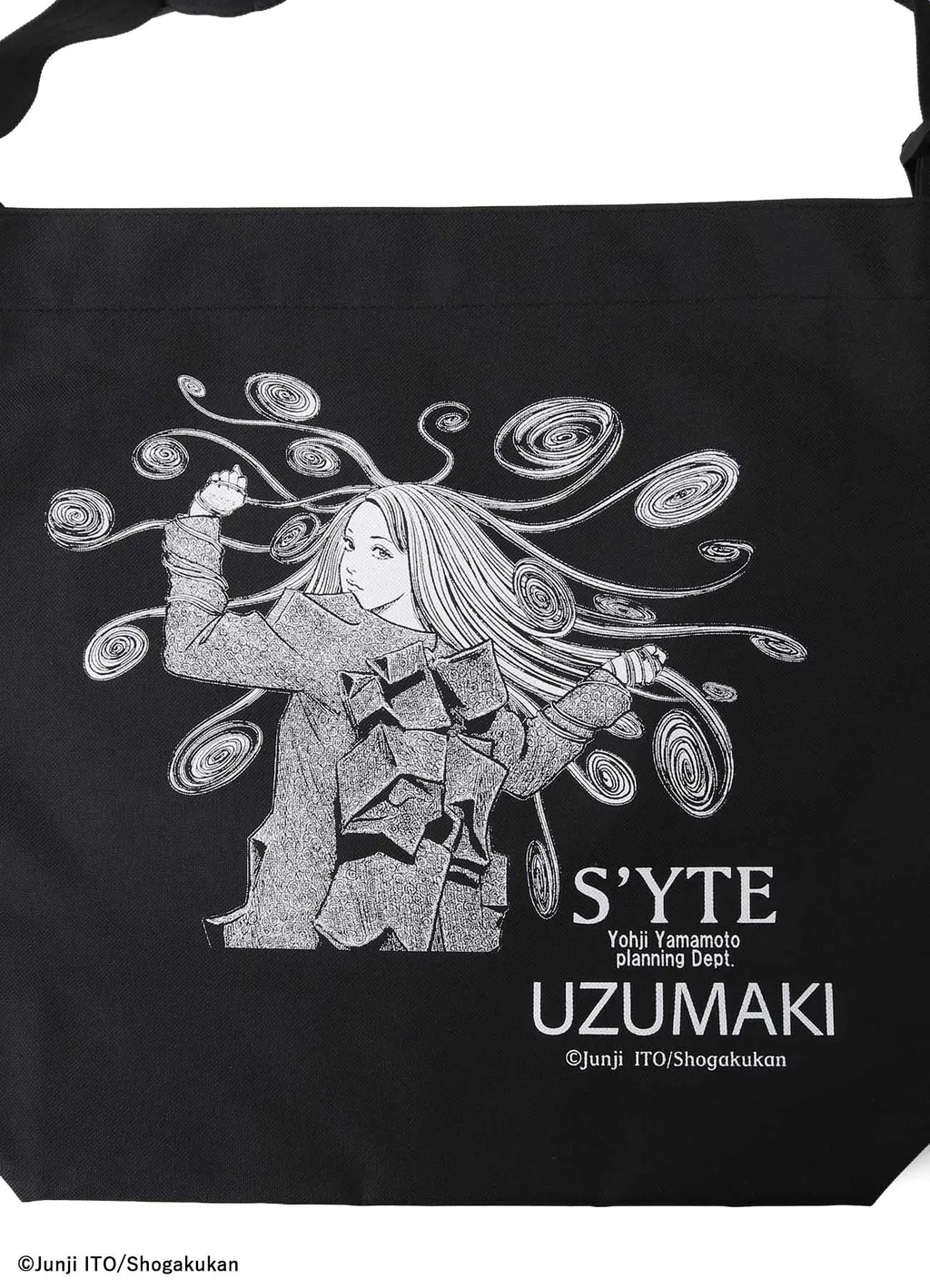 S'yte × Junji Ito -Uzumaki- Kirie&Azami Wearing Yohji Yamamoto Printed Bag