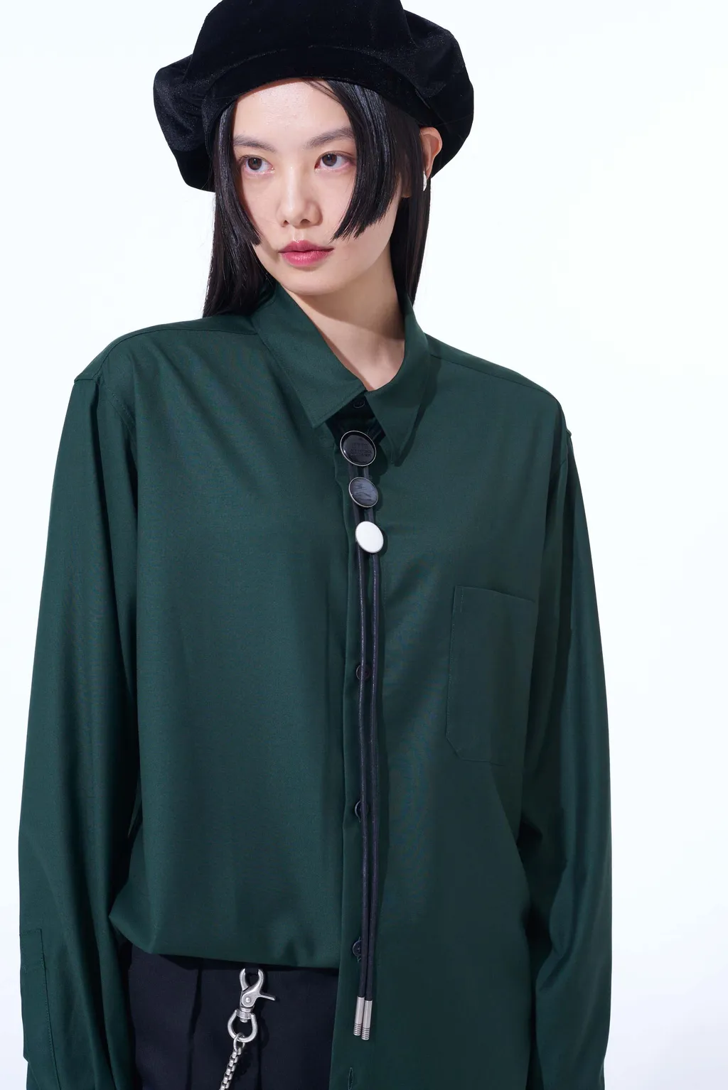 Brass Logo Motif Loop Tie