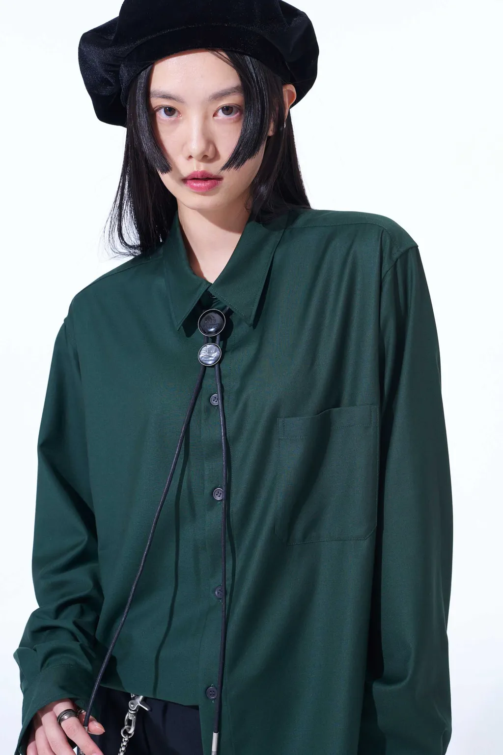 Brass Logo Motif Loop Tie