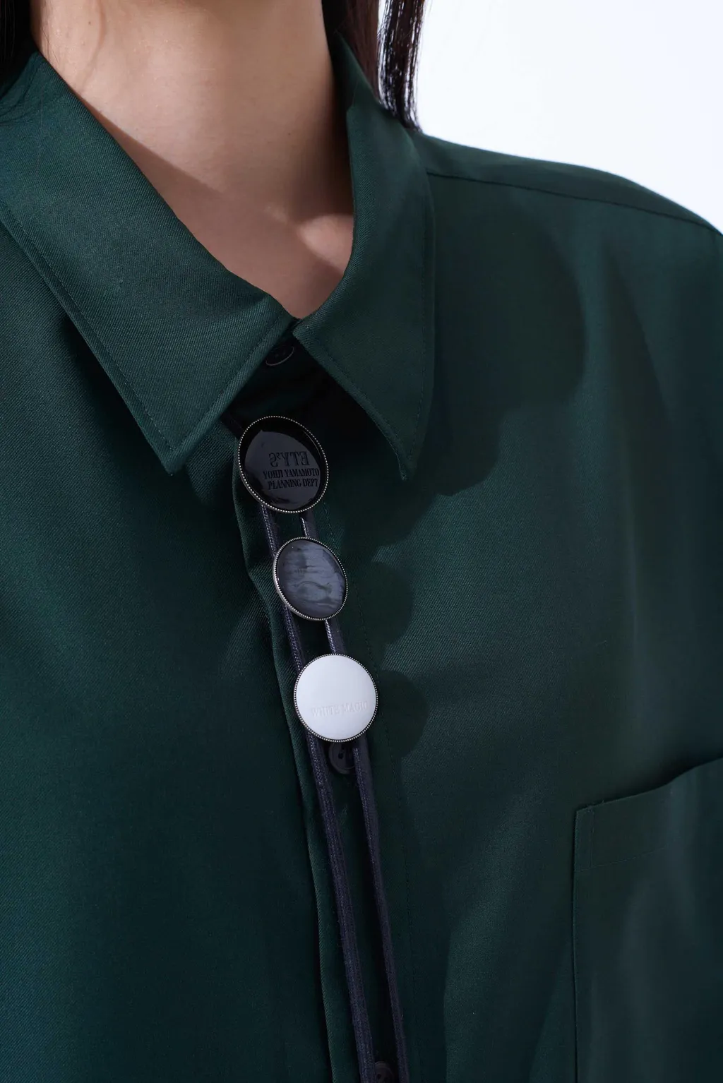 Brass Logo Motif Loop Tie