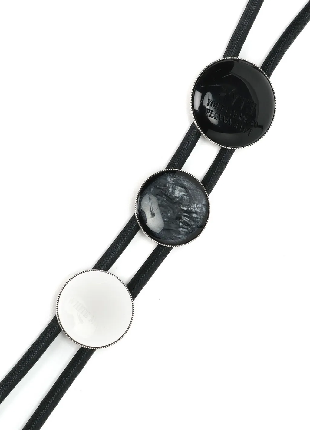 Brass Logo Motif Loop Tie