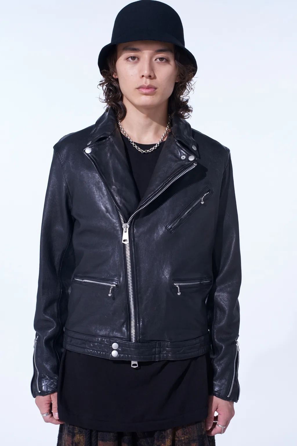 Washed Sheep Leather Classic Double Riders Jacket