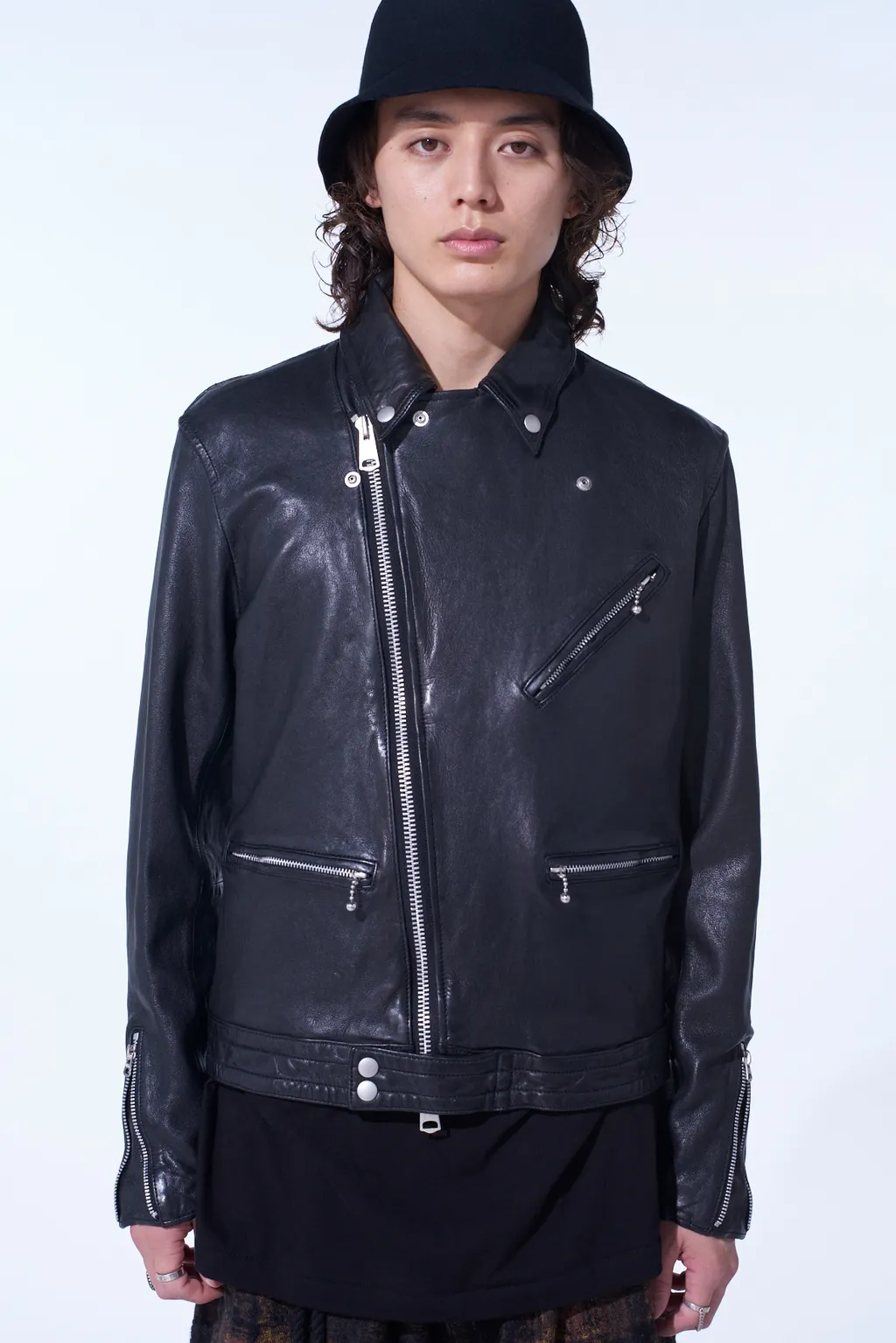 Washed Sheep Leather Classic Double Riders Jacket