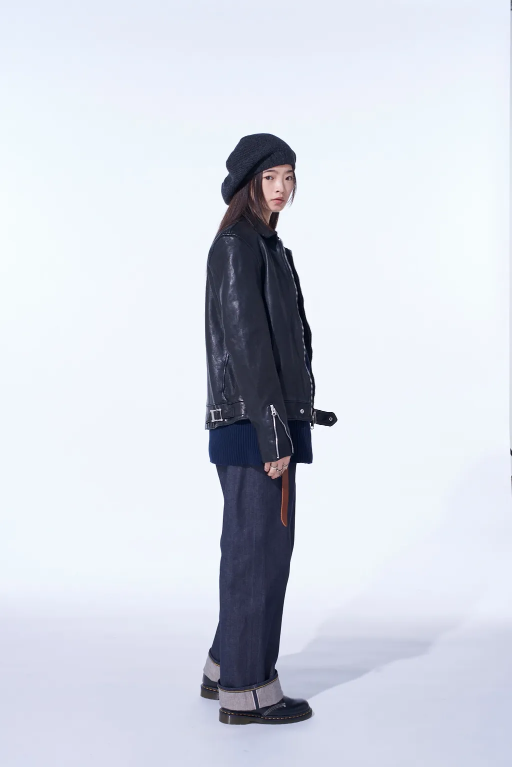 Washed Sheep Leather Classic Single-Breasted Jacket