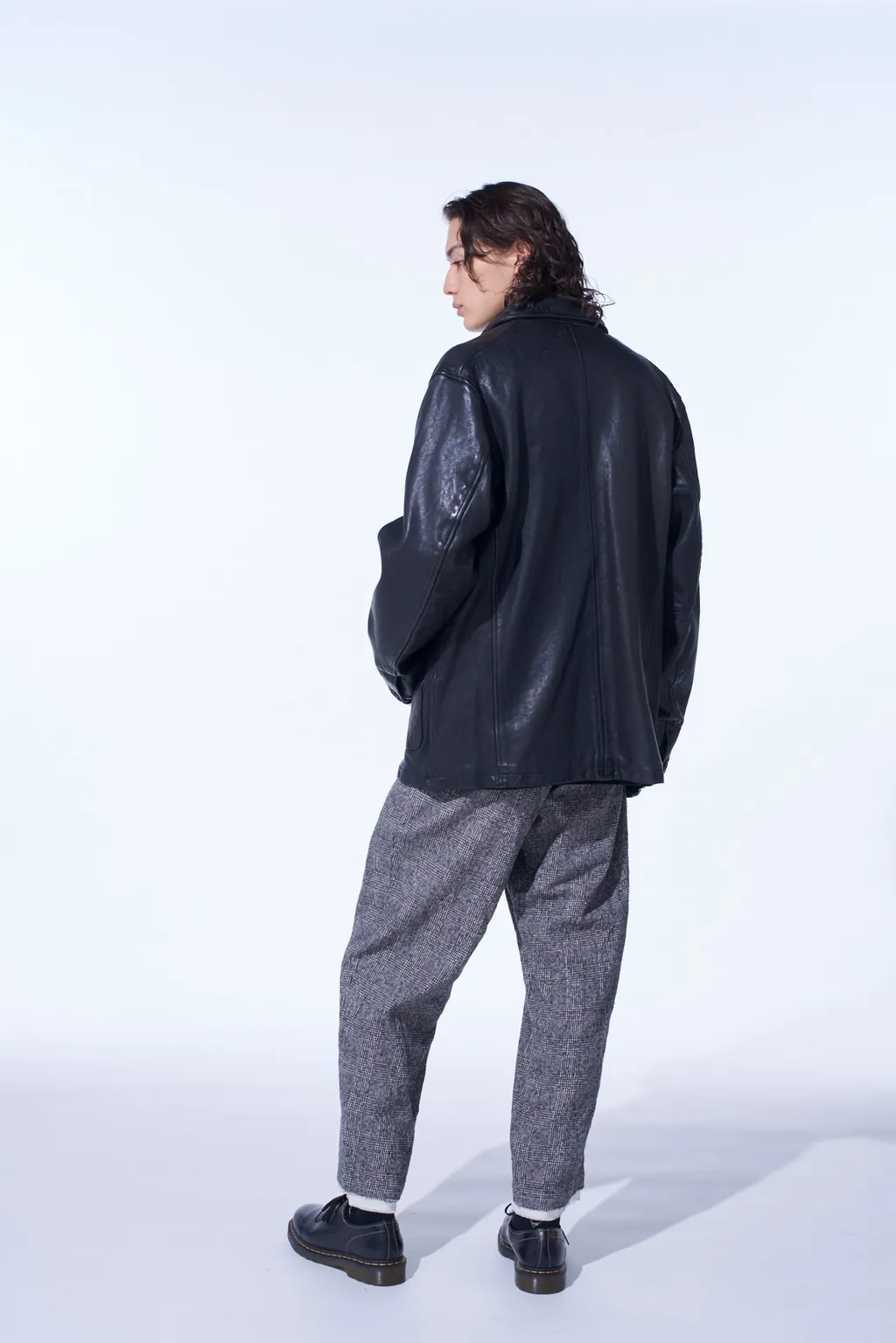 Washed Sheep Leather Coverall With Workwear Details