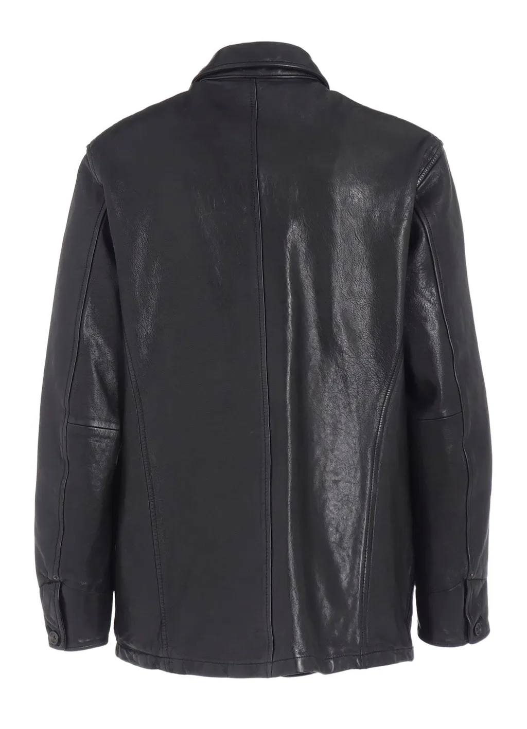 Washed Sheep Leather Coverall With Workwear Details