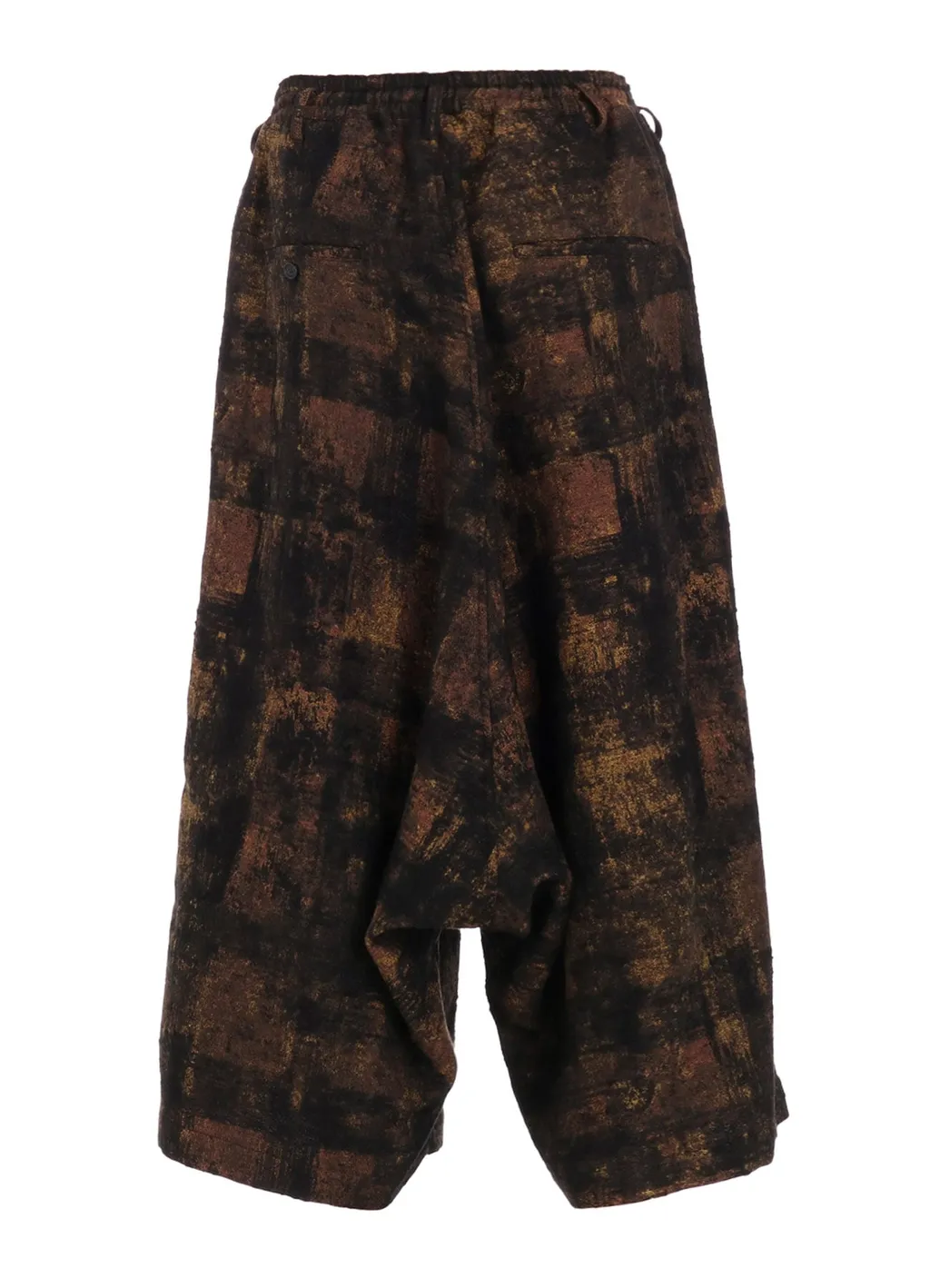 Check Jacquard Wide Sarouel Pants