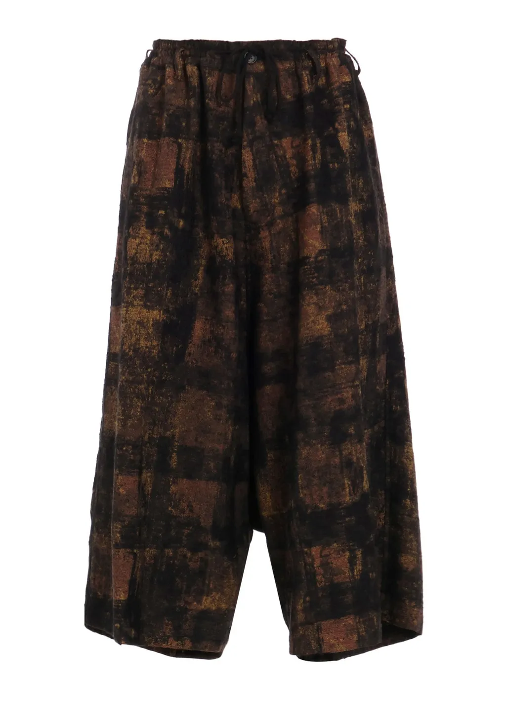 Check Jacquard Wide Sarouel Pants