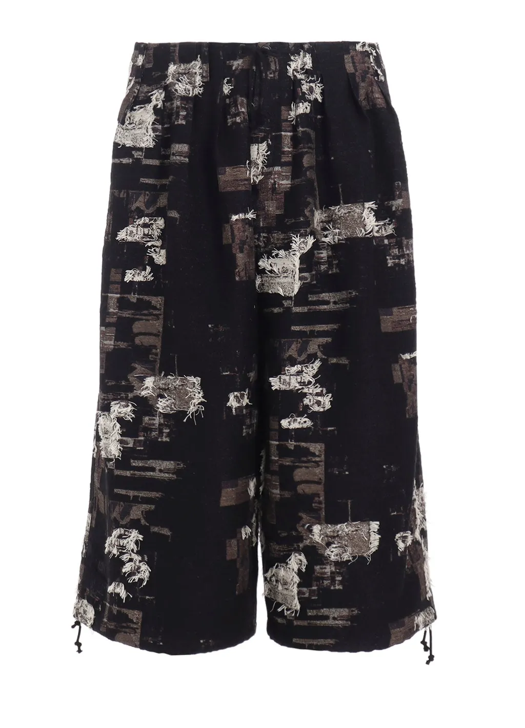 Patchwork Cut Jacquard Balloon Pants