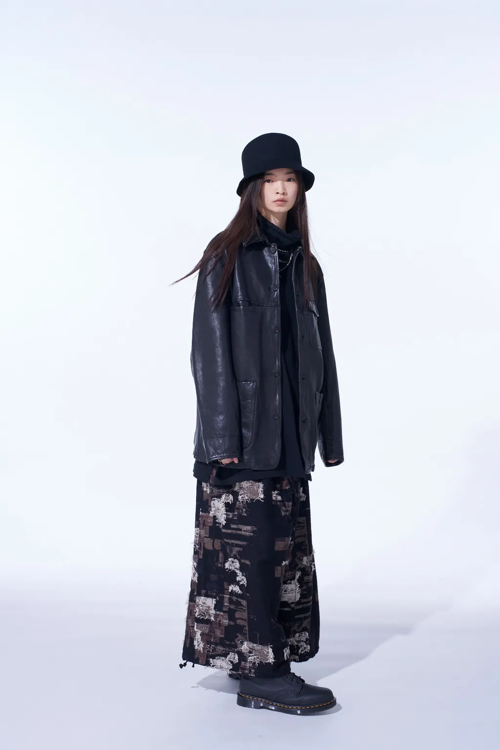 Patchwork Cut Jacquard Balloon Pants