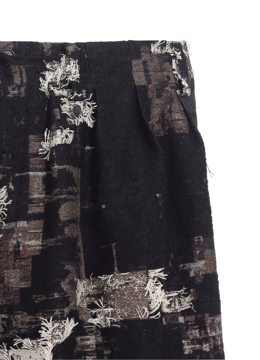 Patchwork Cut Jacquard Balloon Pants