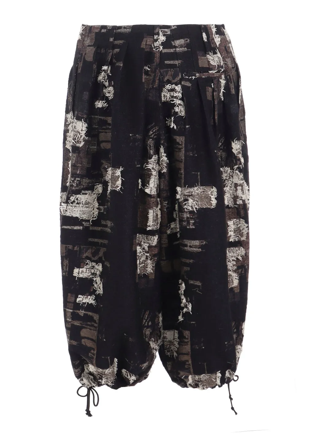 Patchwork Cut Jacquard Balloon Pants