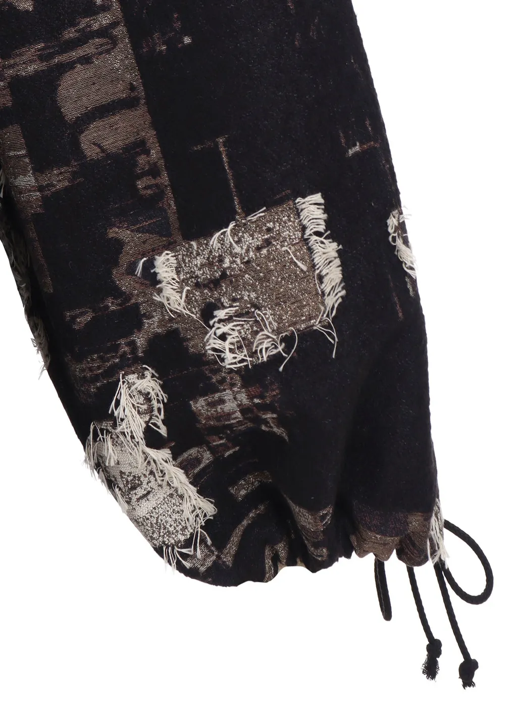 Patchwork Cut Jacquard Balloon Pants