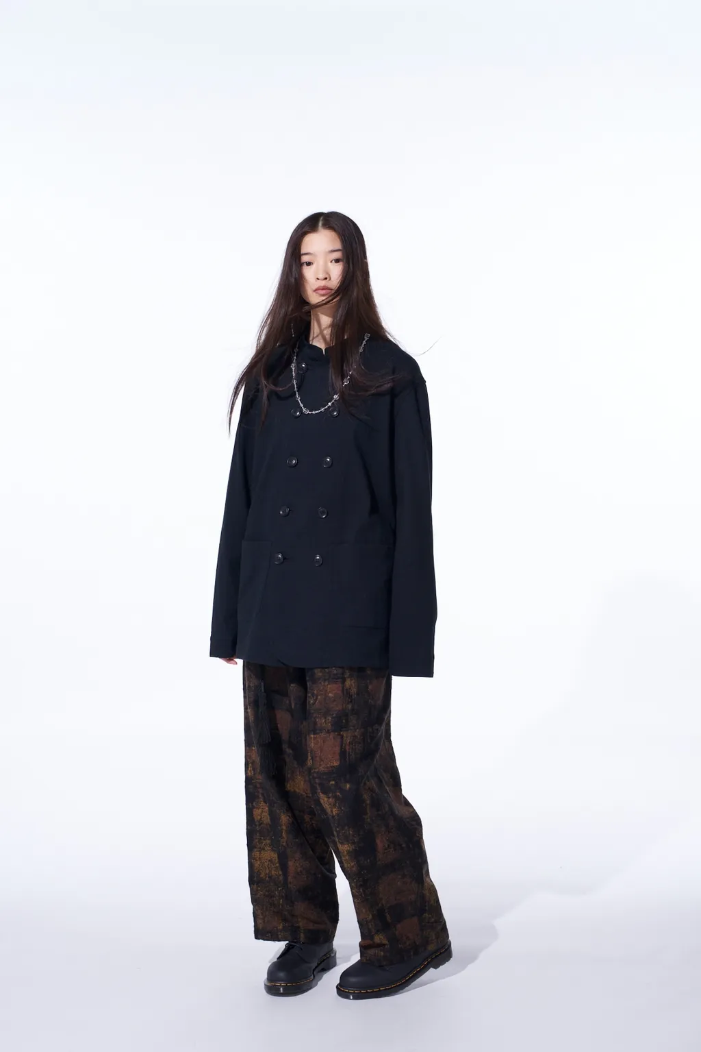 Cotton Jersey Stand Collar Double Jacket