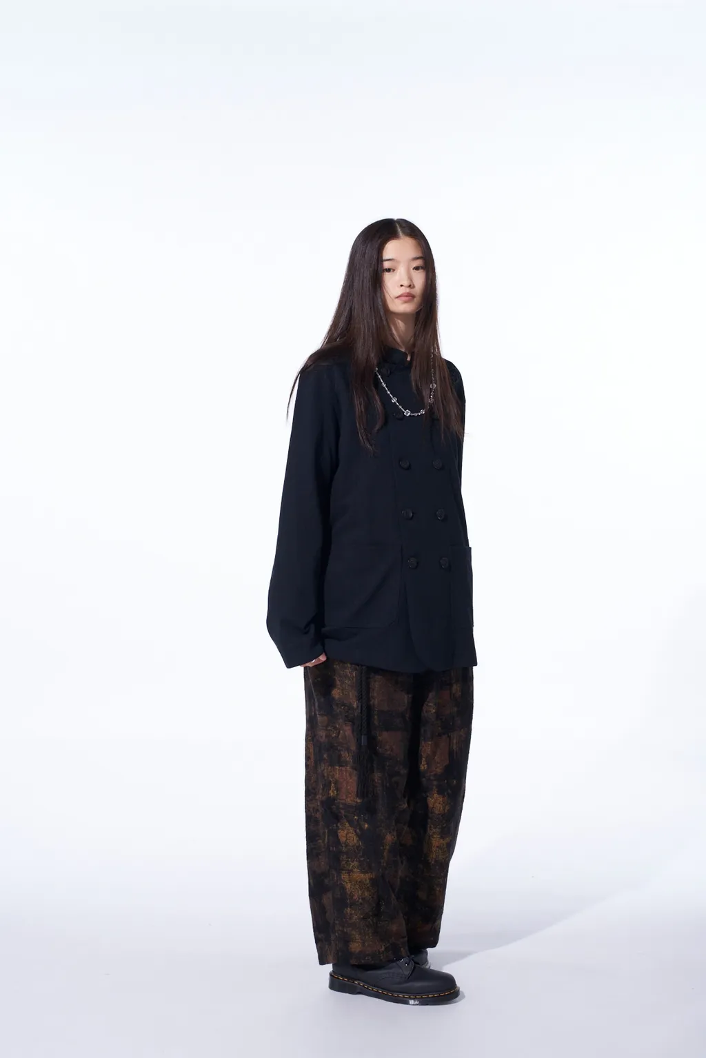 Cotton Jersey Stand Collar Double Jacket
