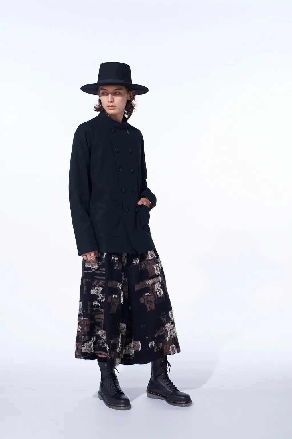 Cotton Jersey Stand Collar Double Jacket