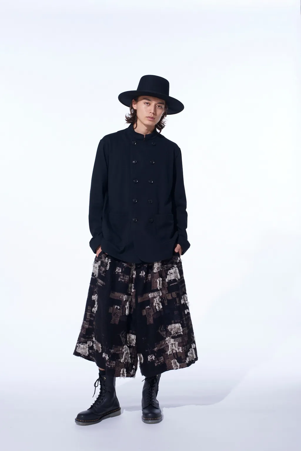 Cotton Jersey Stand Collar Double Jacket