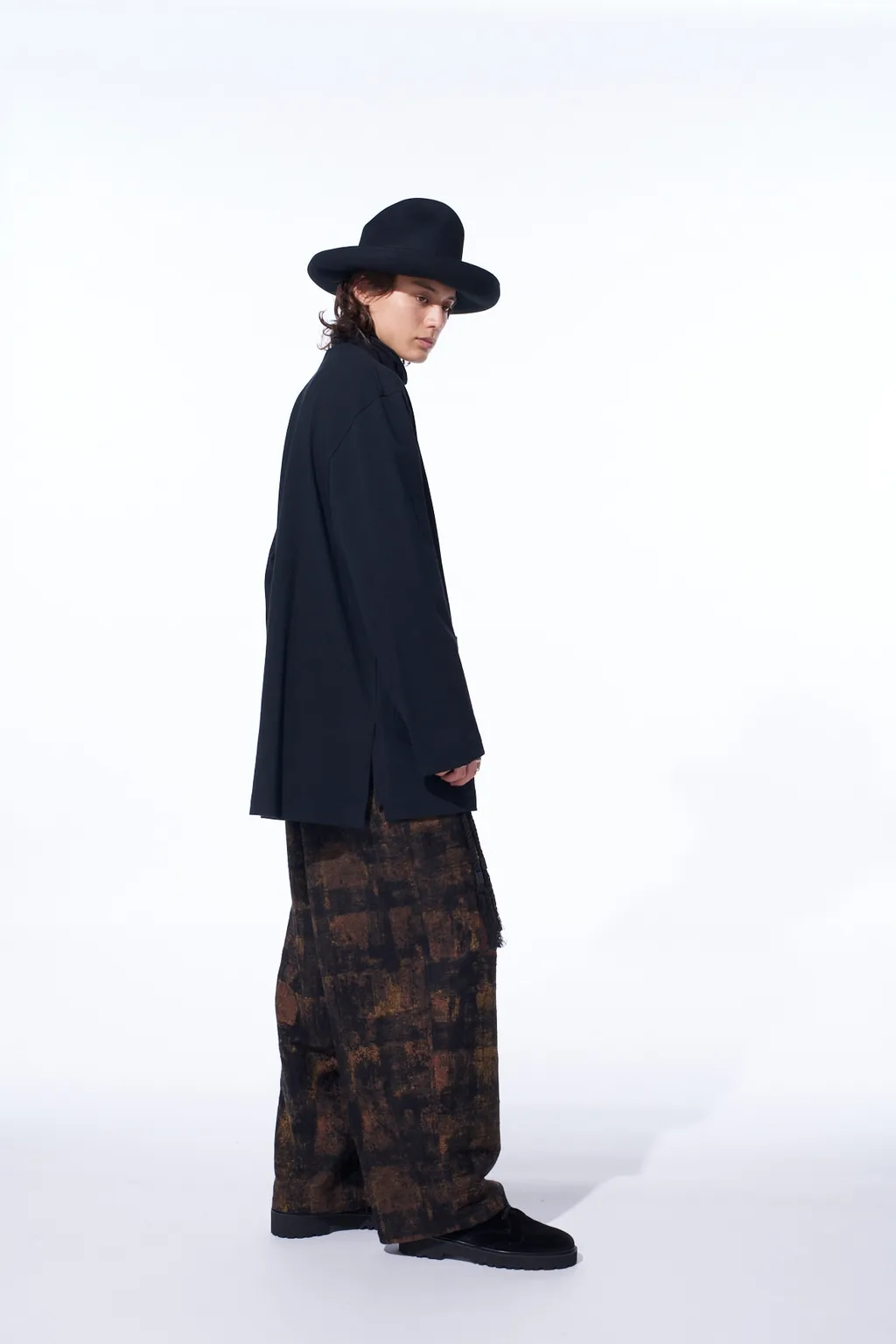 Cotton Jersey No-Collar Loop Cardigan
