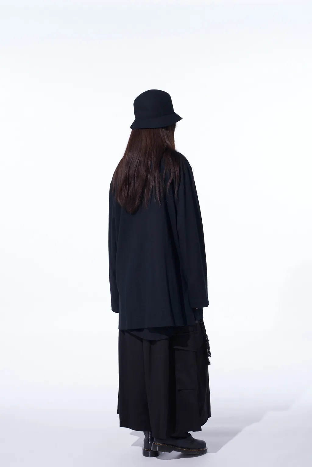 Cotton Jersey No-Collar Loop Cardigan