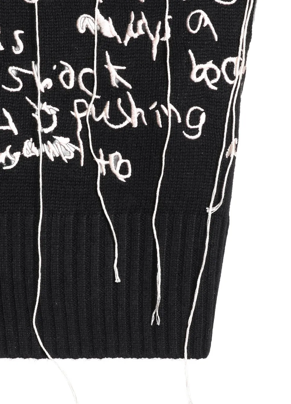 7G Wool-Blend Intarsia Message Cardigan