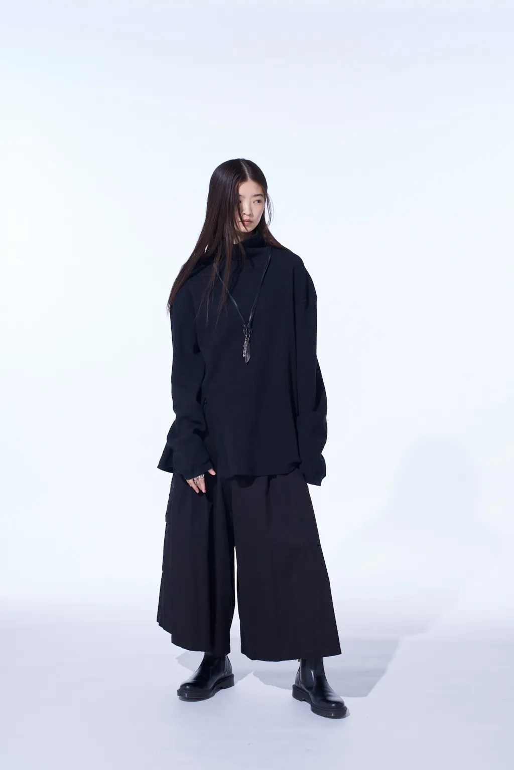 16/Thermal Waffle Turtle Neck T-Shirt