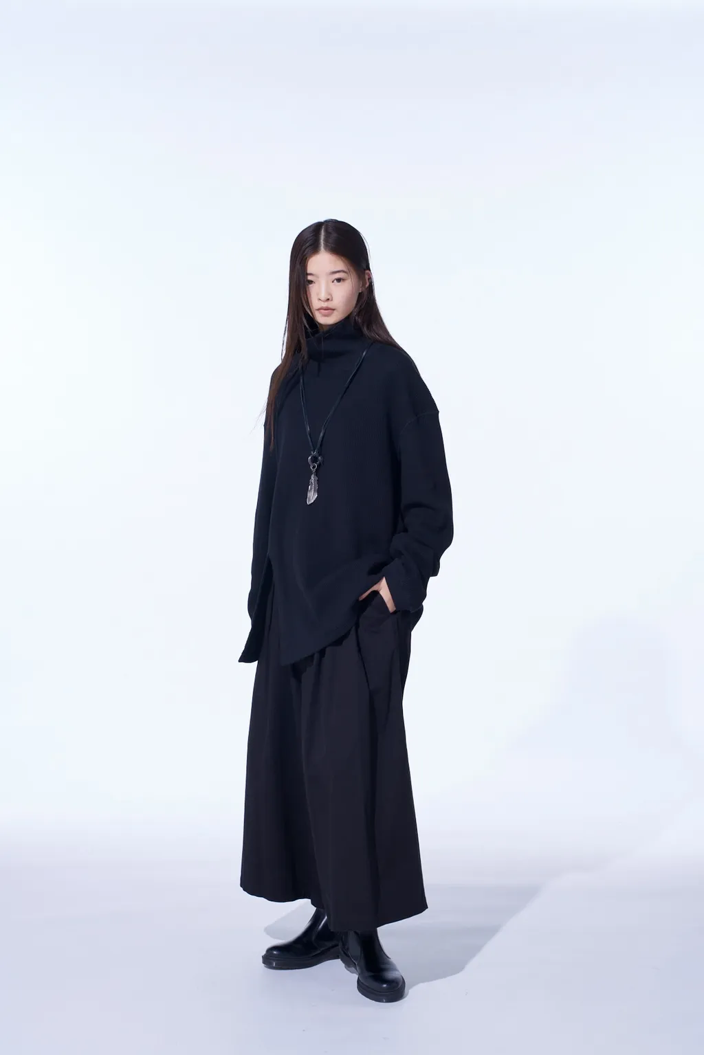 16/Thermal Waffle Turtle Neck T-Shirt