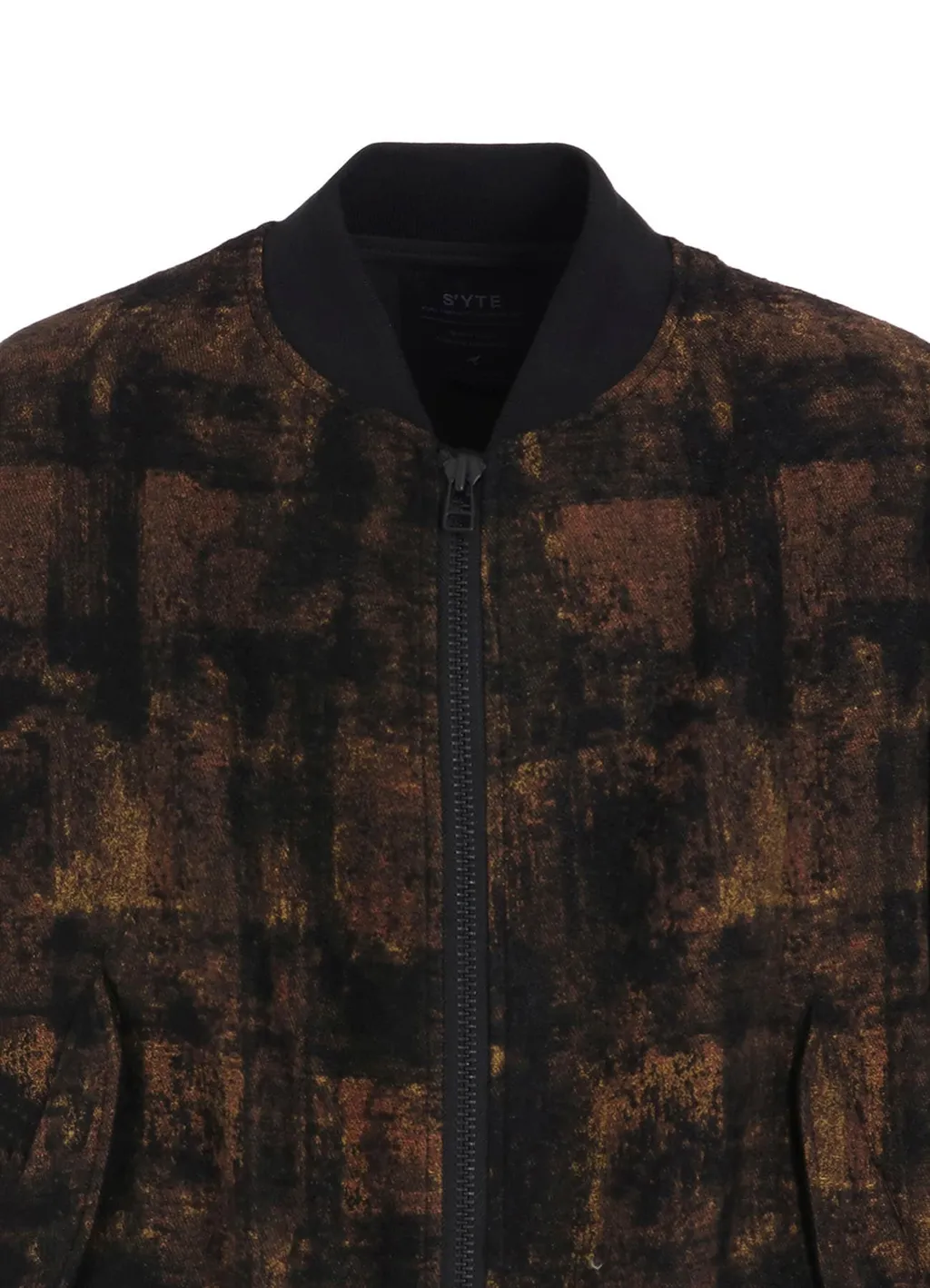 Check Jacquard Bomber Jacket