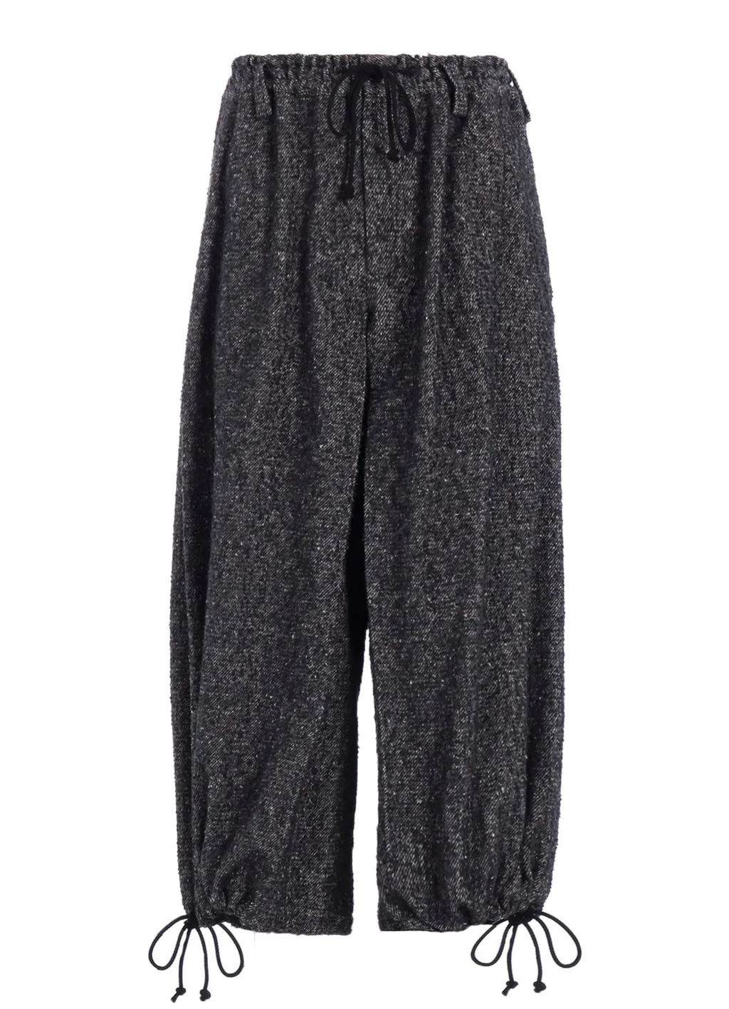 Brushed Twill Needle Punch Elastic Hakama Pants