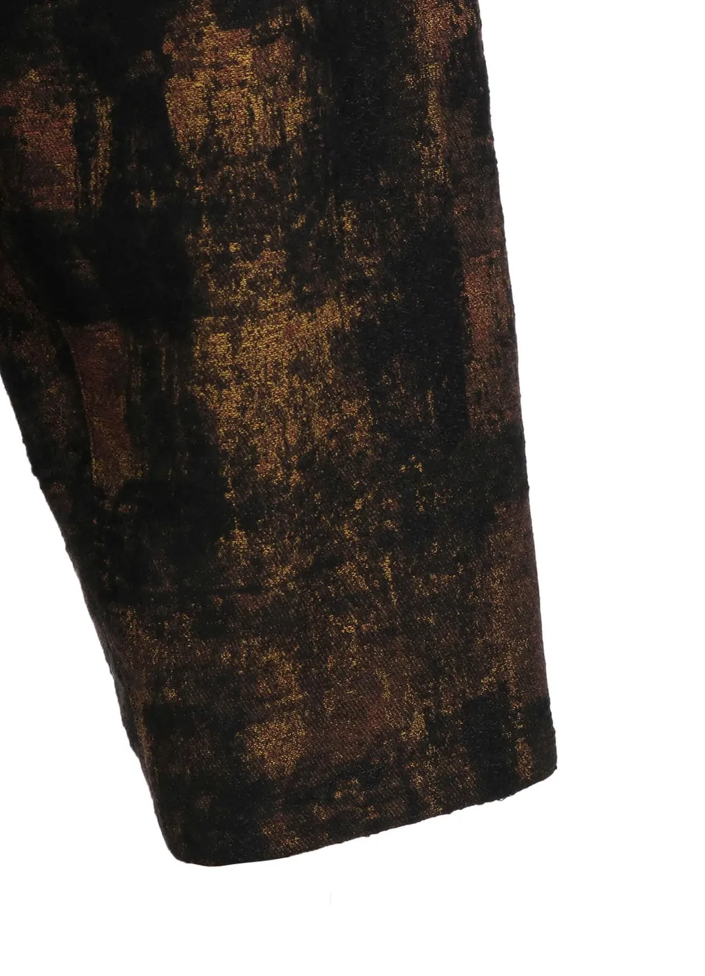 Check Jacquard Waist-String Wide Pants