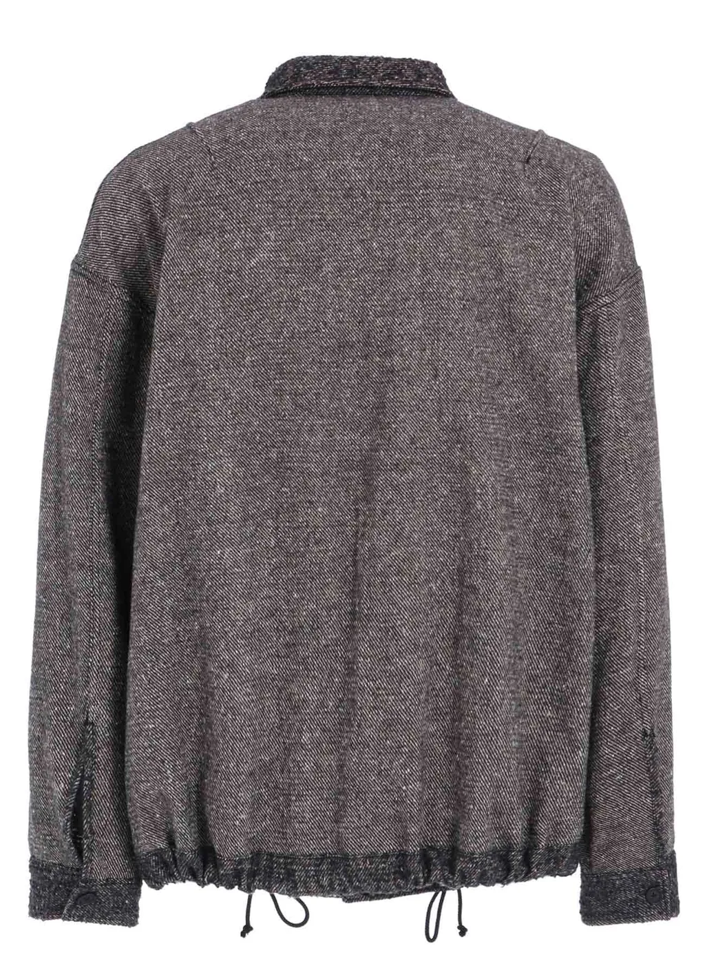 Brushed Twill Needle Punch Epaulette Oversized Blouson