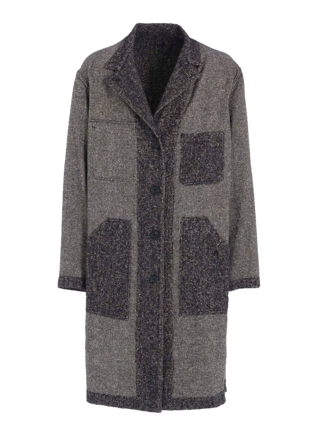 Brushed Twill Needle Punch Shop Coat