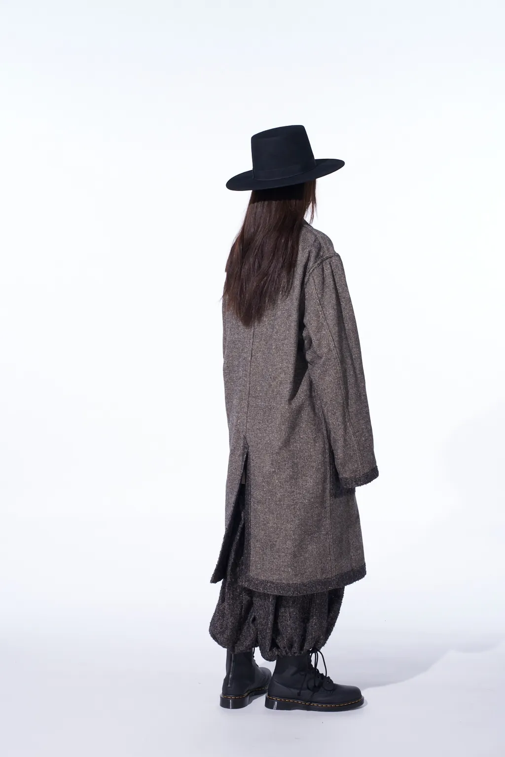 Brushed Twill Needle Punch Shop Coat