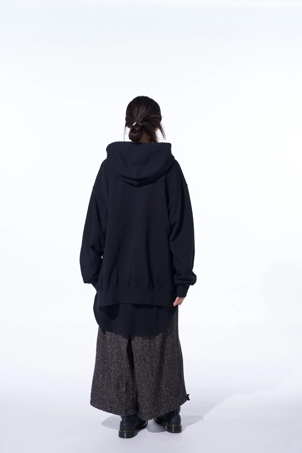 French Terry Asymmetrical Zip-Up Hoodie