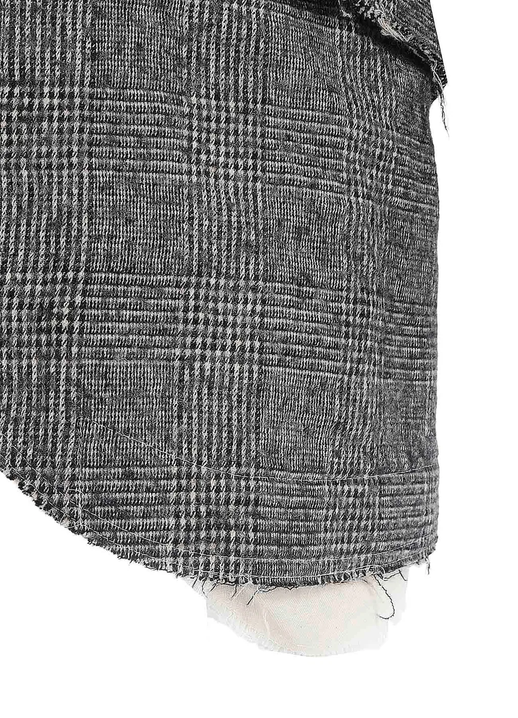 Glen Check Cut-Out Hem Jacket