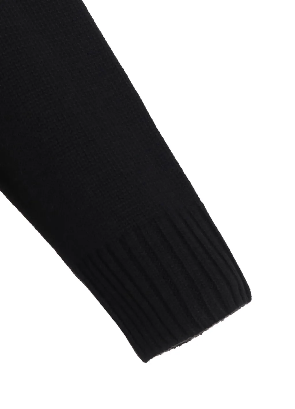 7G Wool-Blend Intarsia Crow-Pattern High Neck Knit