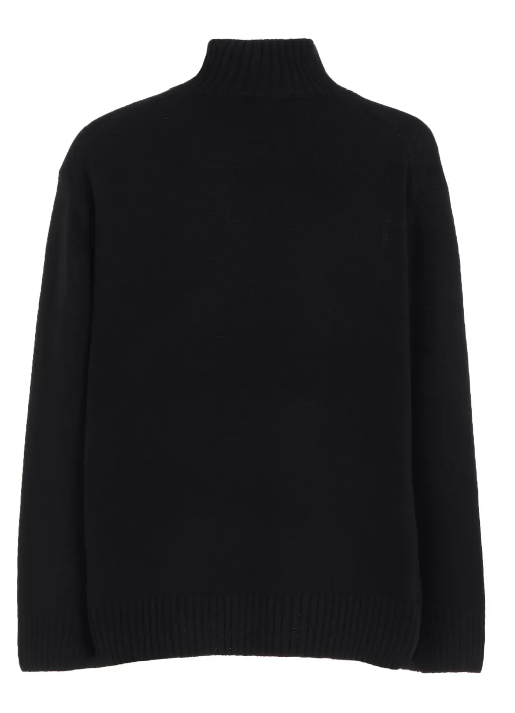 7G Wool-Blend Intarsia Crow-Pattern High Neck Knit
