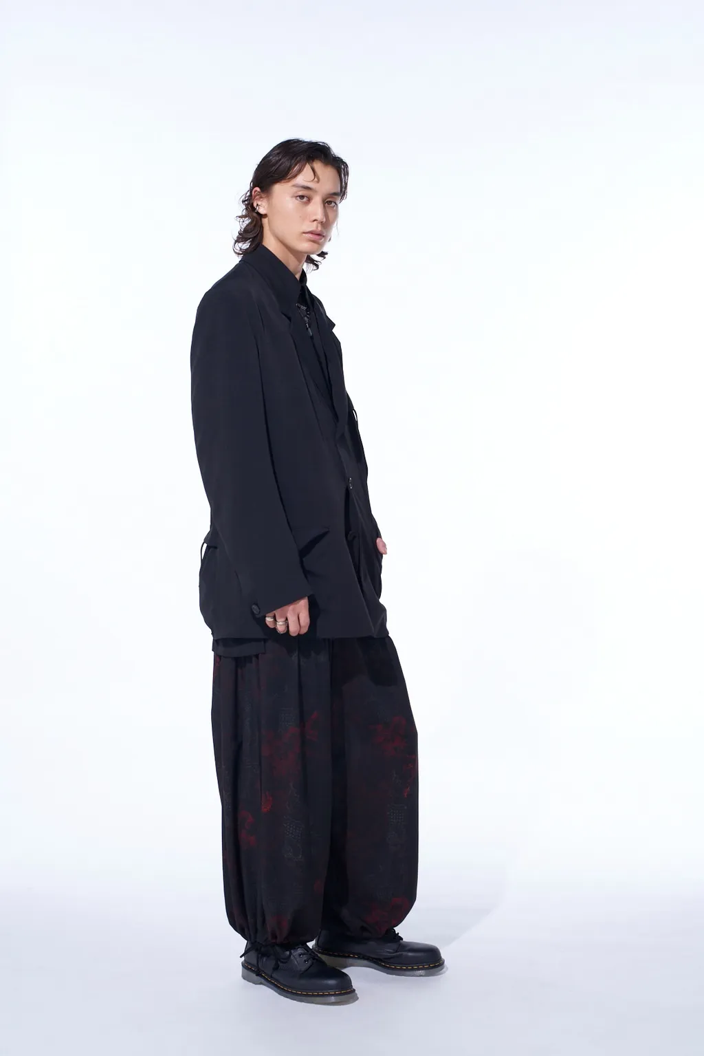 Crepe De Chine Shirring Pockets Jacket