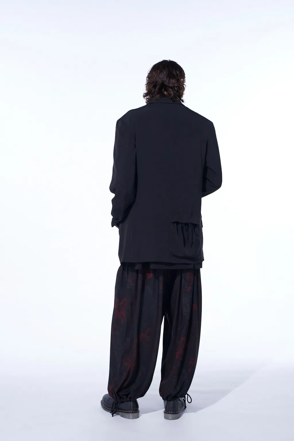 Crepe De Chine Shirring Pockets Jacket