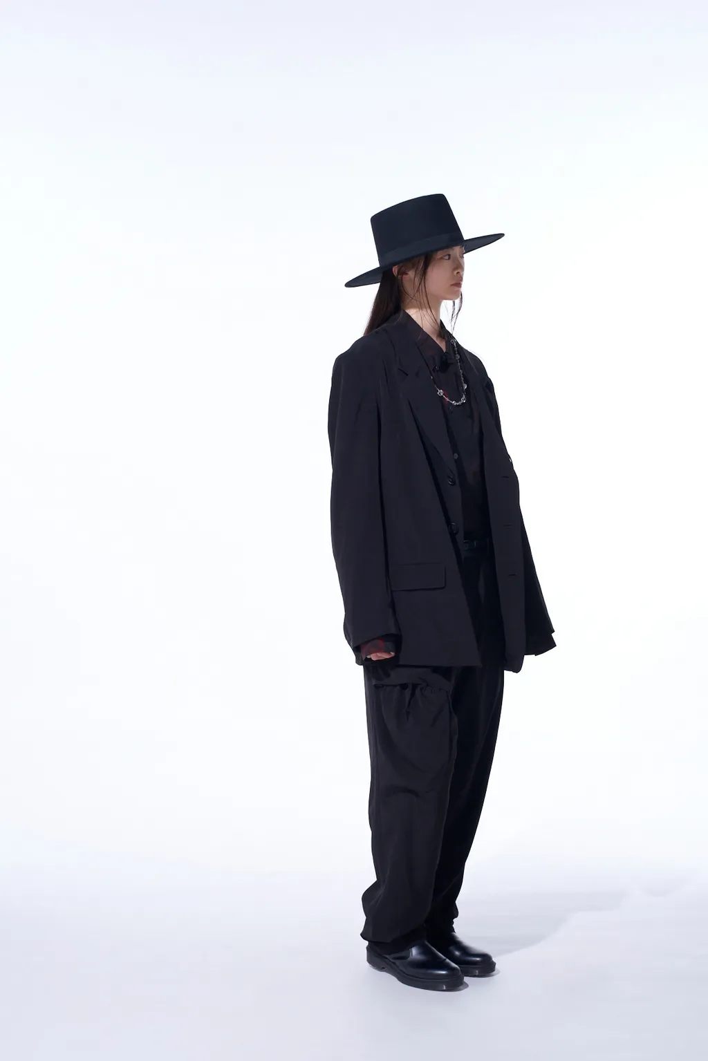 Crepe De Chine Shirring Pockets Jacket