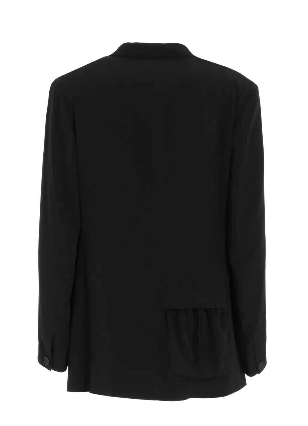 Crepe De Chine Shirring Pockets Jacket